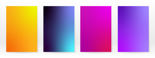 Minimal Poster. Pastel Soft. Rainbow Gradient Set.