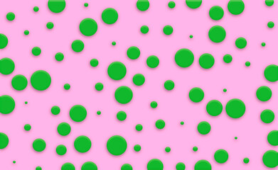 Fondo rosa con manchas verdes.