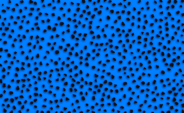 Fondo azul con manchas negras.