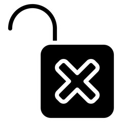 Obraz premium Bad Lock Icon