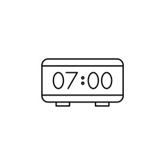 Clock, Timer, Time Thin Line Icon Vector Illustration Logo Template. Suitable For Many Purposes.