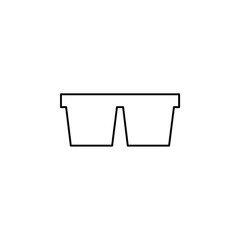 Glasses, Sunglasses, Eyeglasses, Spectacles Thin Line Icon Vector Illustration Logo Template. Suitable For Many Purposes.