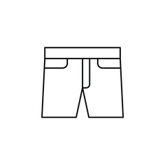 Shorts, Casual, Pants Thin Line Icon Vector Illustration Logo Template. Suitable For Many Purposes.