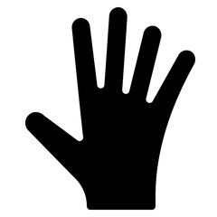 Obraz premium Hand Open Fingers Icon