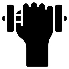 Obraz premium Holding Dumbbell Icon
