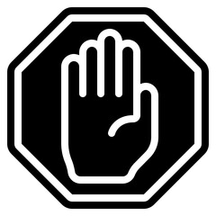 Obraz premium Stop Sign Hand Icon