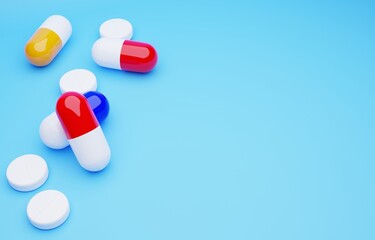 3D素材_シンプルな錠剤