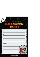halloween party design with emoticon character halloween theme