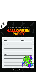 halloween party design with geometry character theme