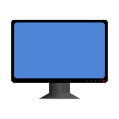 Computer monitor on white background