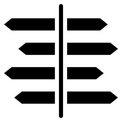 Sign Post Chart Icon