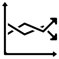 Overlapping Line Graph Icon