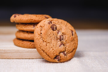 photo choco chip cookies are crunchy and delicious