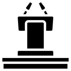 Obraz premium Press Release Podium Icon