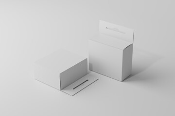 Square Packaging Box With Hang Tab