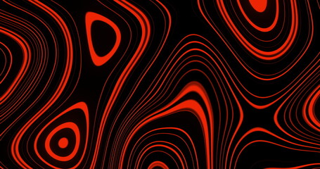 Image of multiple red glowing liquid shapes waving swirling and flowing smoothly 