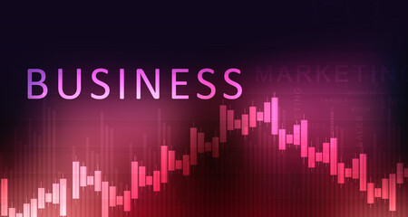 2d rendering Stock market online business concept. business Graph 