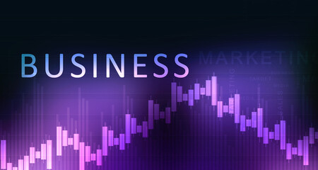 Fototapeta premium 2d rendering Stock market online business concept. business Graph 