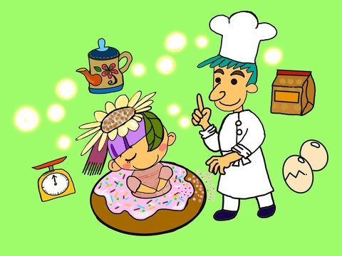 chef with a tray