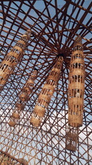 rattan or bamboo hanging lamp