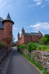 view of the Church of Saint Peter in Collonges-la-Rouge
