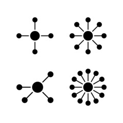 Connection, connect, structure vector icon set