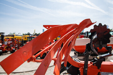 Plow machinery at the agricultural fair