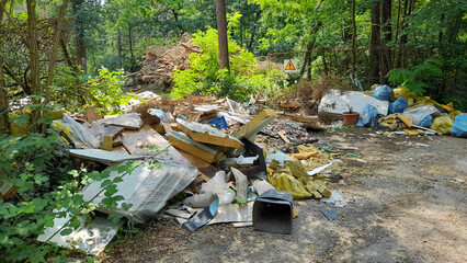 Discarica di rifiuti per strada - la maleducazione della gente