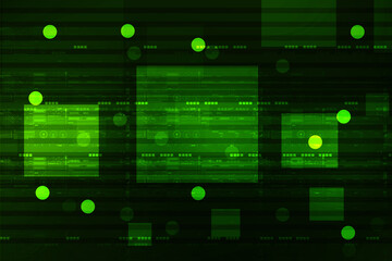 2d illustration Abstract futuristic electronic circuit technology background