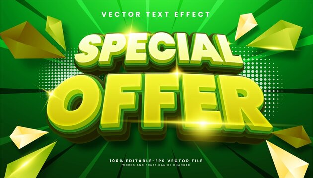 Special offer 3d editable text effect, suitable for promotion product.