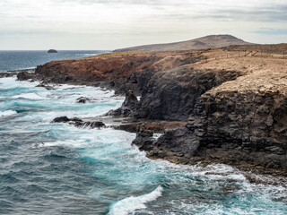 Cliffs in East coast of in Grand Canary island
