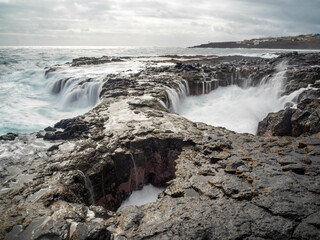 Spectacular natural phenomenon of Bufadero de la Garita