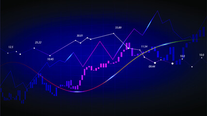 stock market, economic graph with diagrams, 
business and financial concepts,