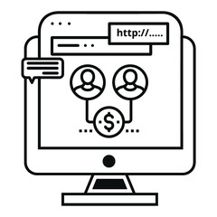 Advertising, affiliate, affiliate marketing icon