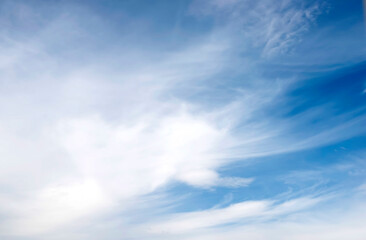 Blue sky with white clouds