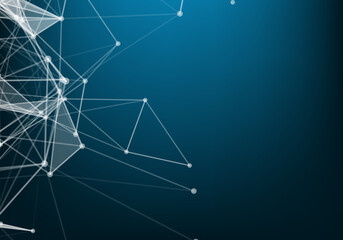 Abstract technology futuristic network. computer geometric digital connection structure. vector illustration