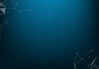 Abstract vector particles and lines. Plexus effect. Futuristic illustration. Polygonal Cyber Structure. Data Connection Concept.