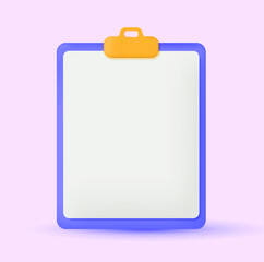 3D tablet for writing, for drawing. Document icon.