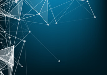 Abstract connecting dots and lines. Connection science background. Vector illustration