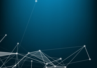 Abstract connecting dots and lines. Connection science background. Vector illustration