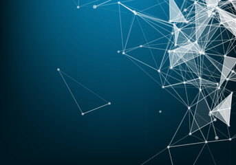 Abstract technology futuristic network. computer geometric digital connection structure. vector illustration