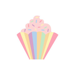 Delicious cupcake. Dessert vector illustration design