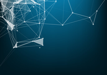 Abstract technology futuristic network. computer geometric digital connection structure. vector illustration