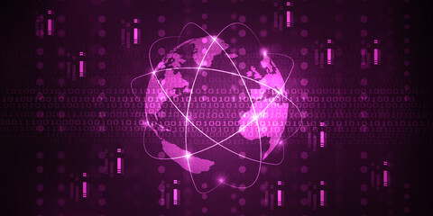 2d illustration world map abstract background