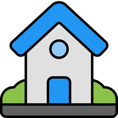 house outline color icon