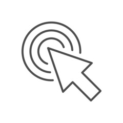 Computer cursor click line icon