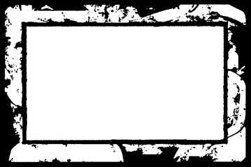 Abstract Decorative Black & White Edge. Type Text Inside, Use as Overlay or for Layer Mask