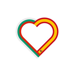 unity concept. heart ribbon icon of bulgaria and spain flags. vector illustration isolated on white background