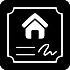 certificate glyph icon