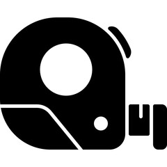 measuring tape glyph icon